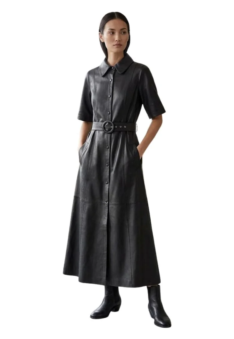 Rochie din piele naturala Relise,