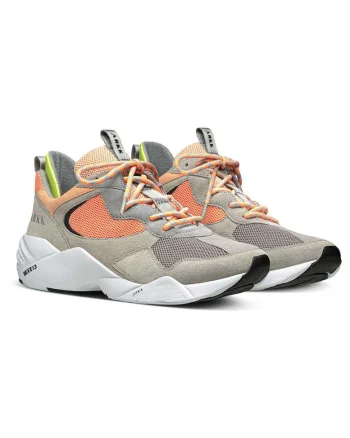 Pantofi sport cu insertii din piele intoarsa,