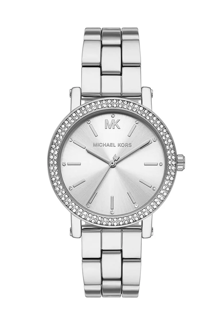Ceas quartz cu cristale, Argintiu