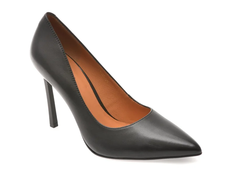 Pantofi eleganti EPICA negri, E19070, din piele naturala