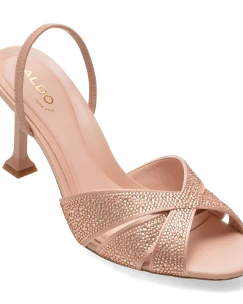 Sandale elegante ALDO roz, 14241527, din material textil