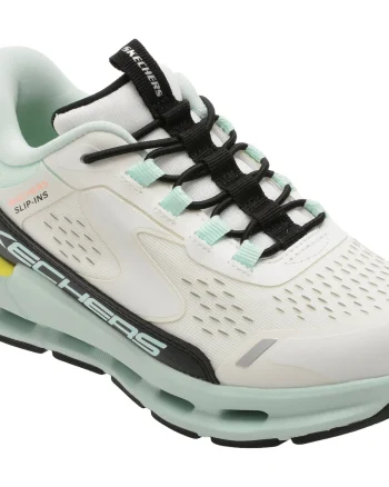 Pantofi sport SKECHERS albi, 303654L, din material textil