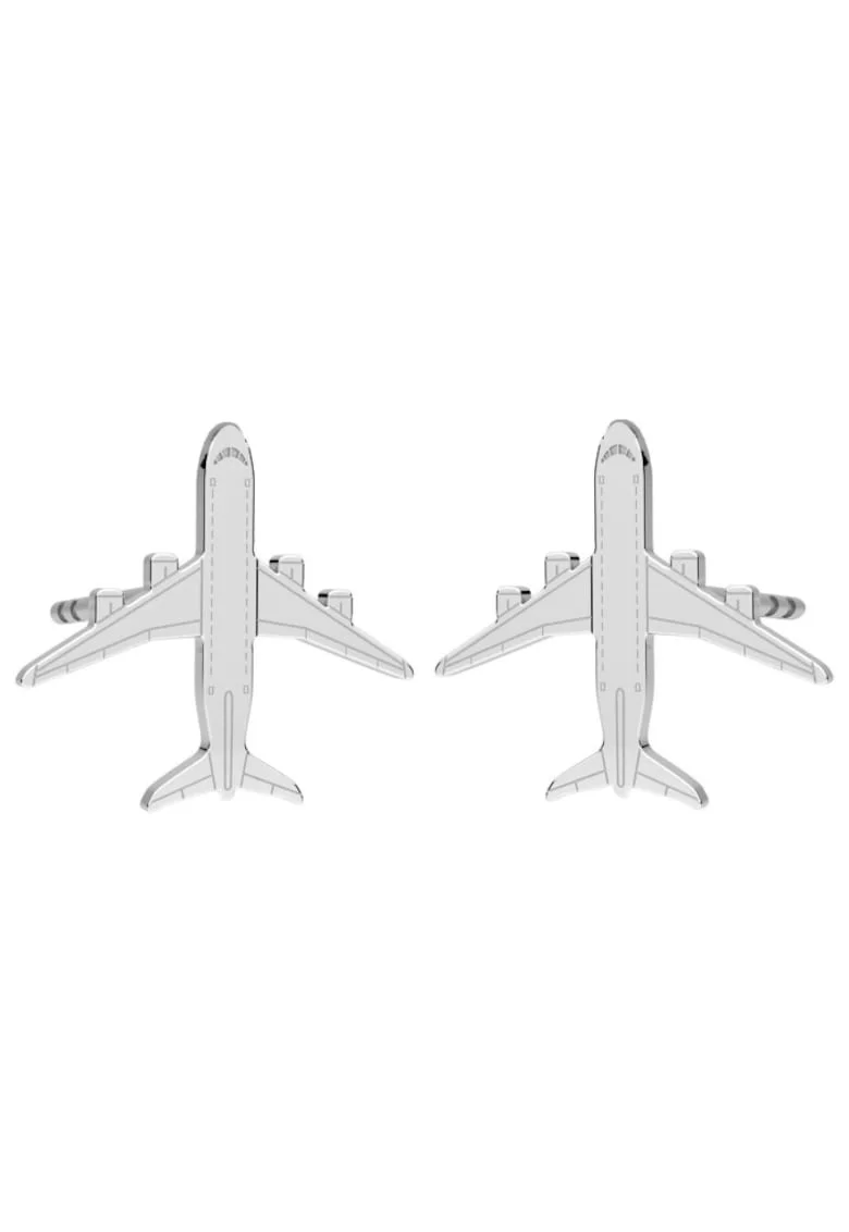 Cercei Avion din Argint 925, inchidere tip surub, fluturas