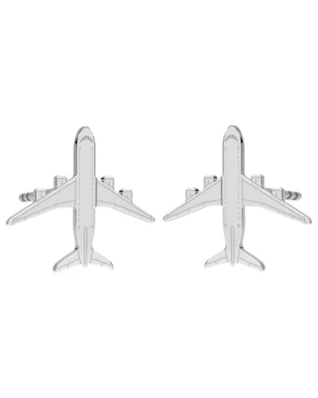 Cercei Avion din Argint 925, inchidere tip surub, fluturas
