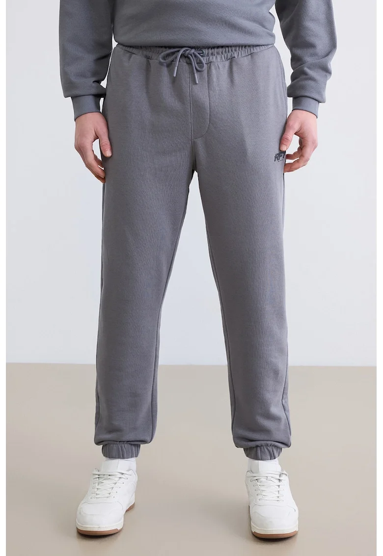 Pantaloni de trening cu snur, Gri inchis