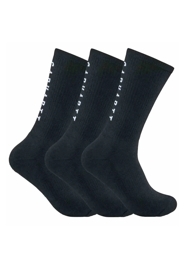 Set 3 perechi sosete barbati,  Poliester, Negru,