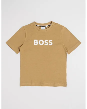 Tricou din bumbac cu imprimeu logo, Alb/Kaki