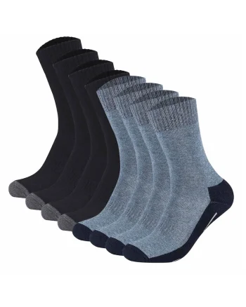 Set de sosete lungi unisex - 8 perechi, Negru/Albastru