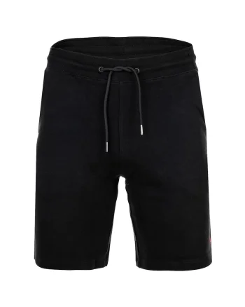 Pantaloni scurti de bumbac cu buzunare, Negru