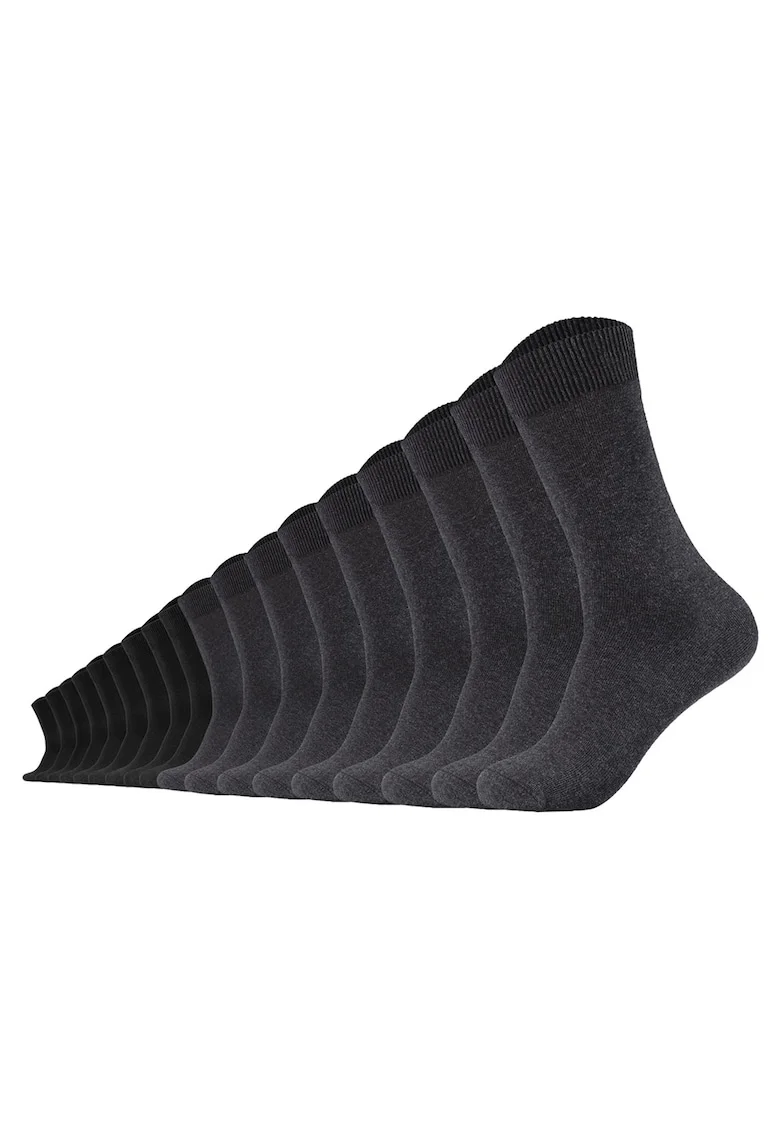 Set de sosete lungi unisex - 18 perechi, Negru/Gri