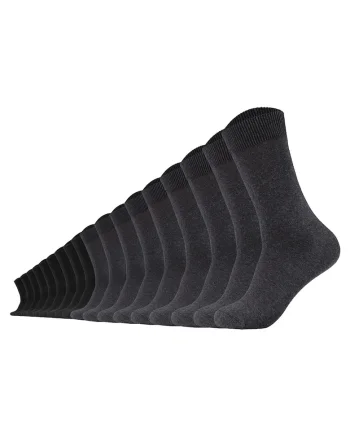 Set de sosete lungi unisex - 18 perechi, Negru/Gri
