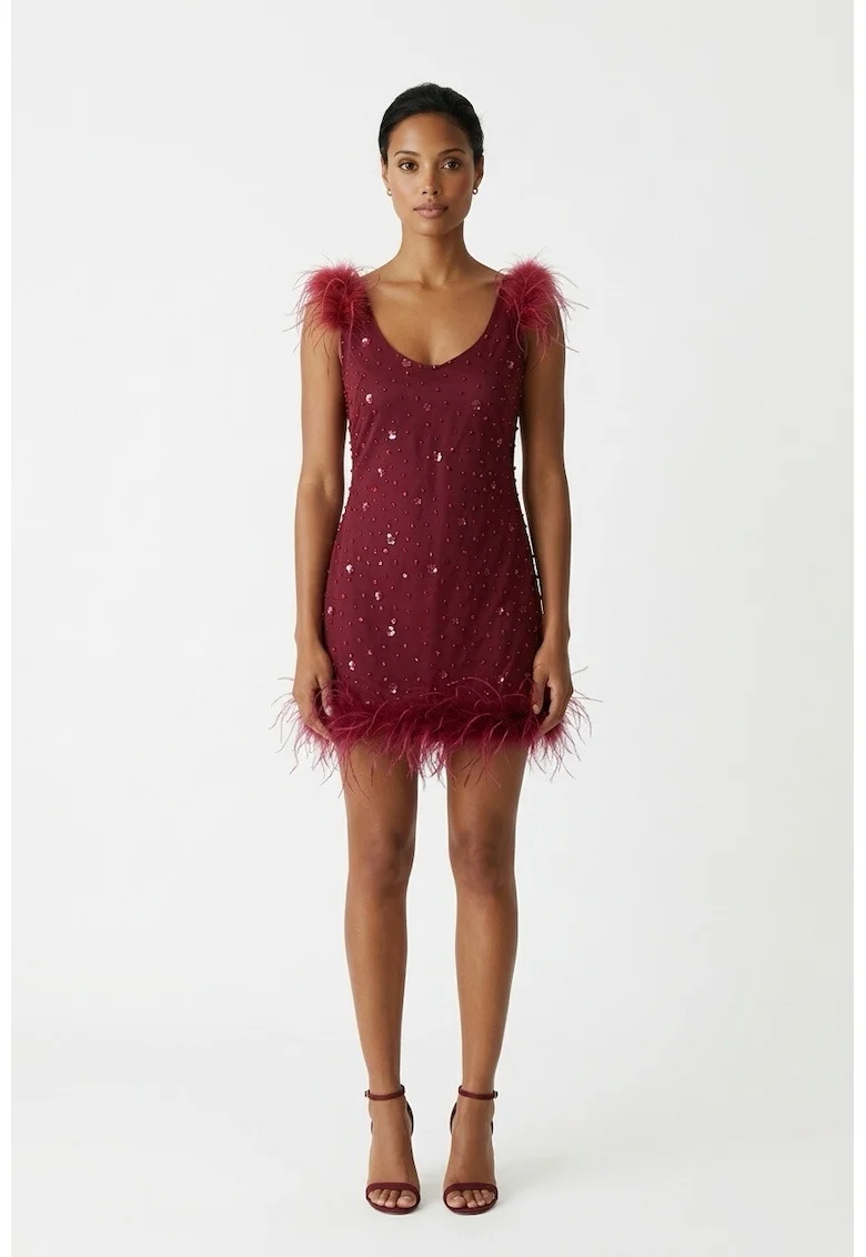 Rochie Megan, Rosu vermillion