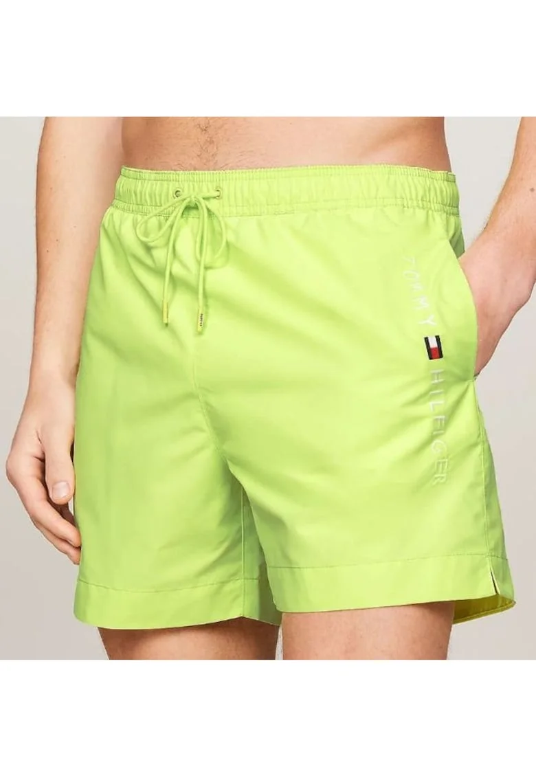 Costum de baie barbati,  verde lime, poliester, Verde lime