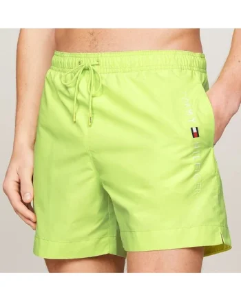 Costum de baie barbati,  verde lime, poliester, Verde lime