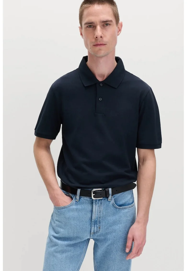 Tricou polo uni, Bleumarin