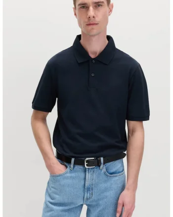 Tricou polo uni, Bleumarin