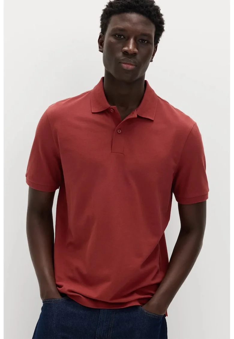 Tricou polo regular fit, Rosu