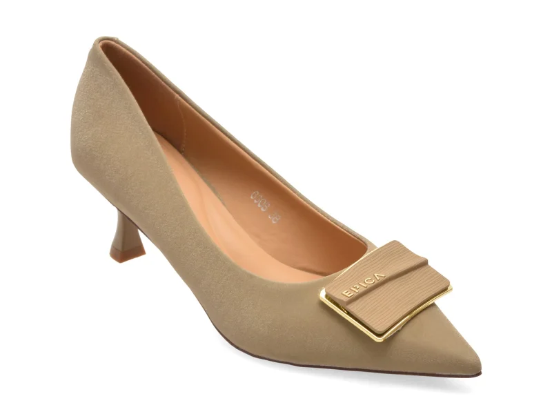 Pantofi eleganti EPICA gri, 6308, din piele ecologica