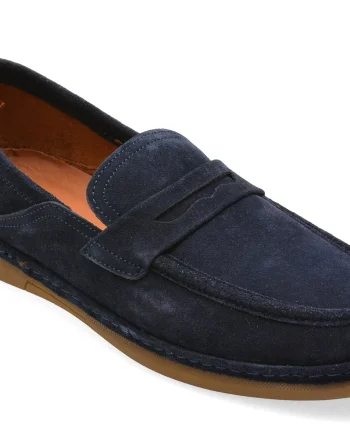 Mocasini OTTER bleumarin, 33651, din piele intoarsa