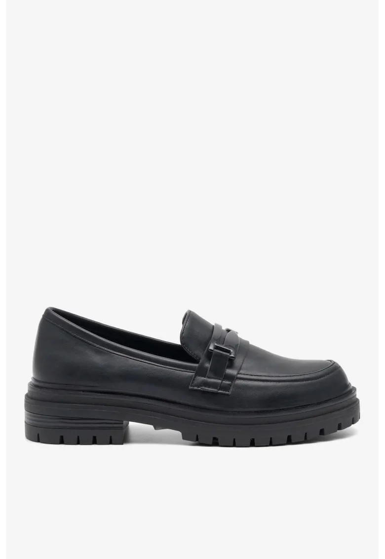 Mocasini dama  Sintetic, 46384, Negru