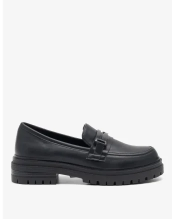 Mocasini dama  Sintetic, 46384, Negru