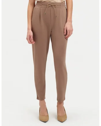 Pantaloni conici cu snur, Maro pamantiu