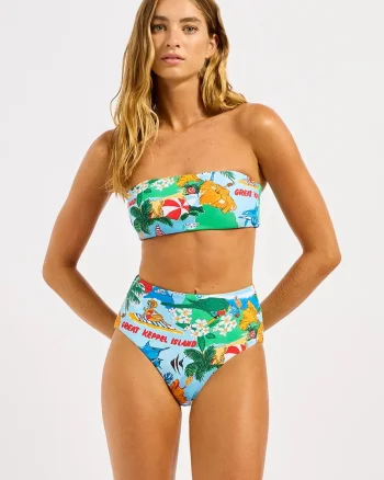 Seafolly chiloți de baie pentru femei High Waisted Pant