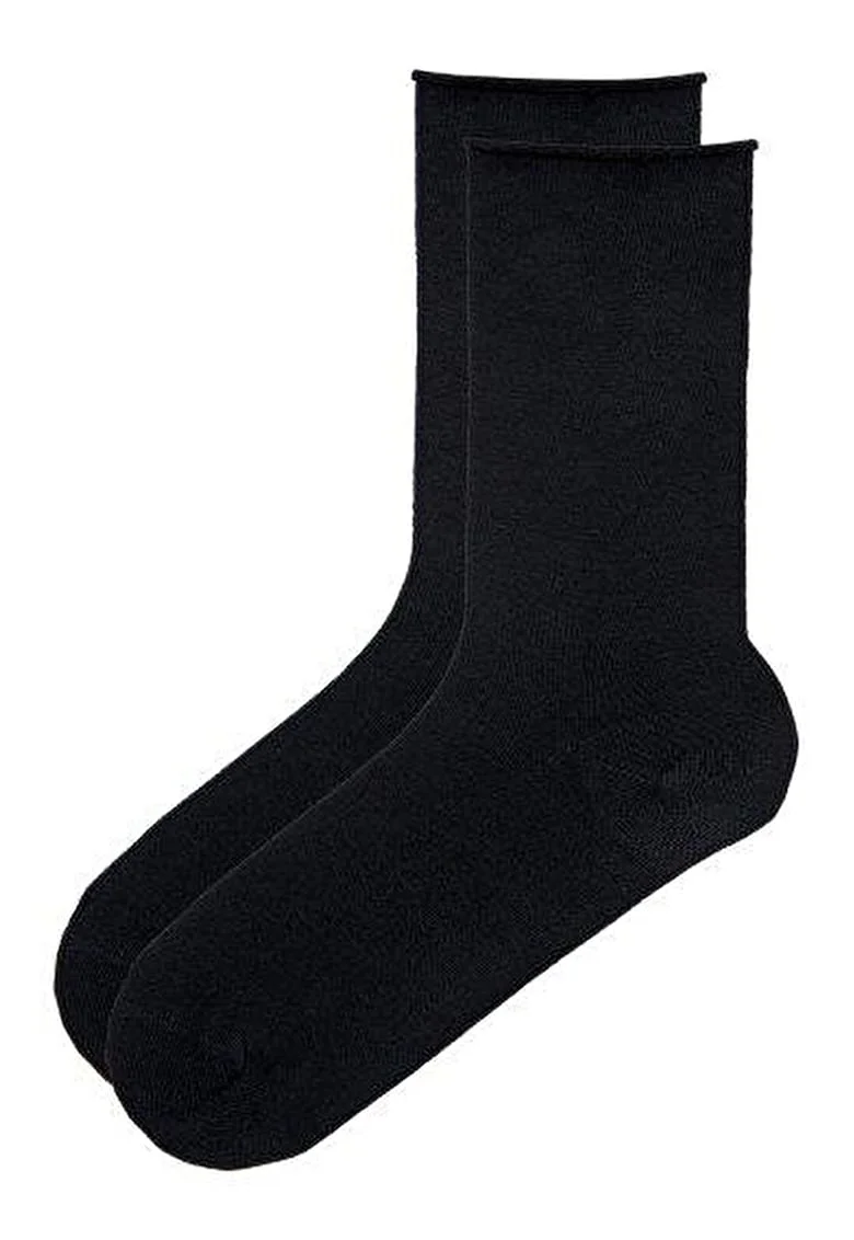 Set de sosete lungi din amestec de modal - 2 perechi, Negru