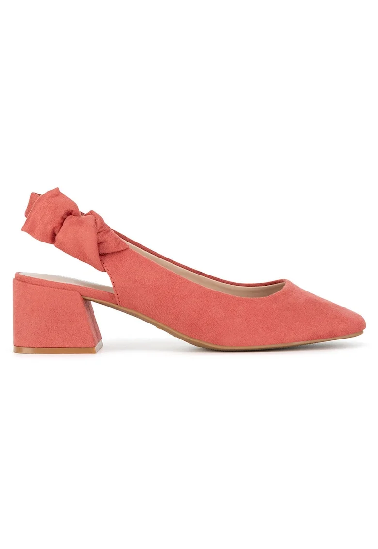 Pantofi dama,  material textil, rosu,