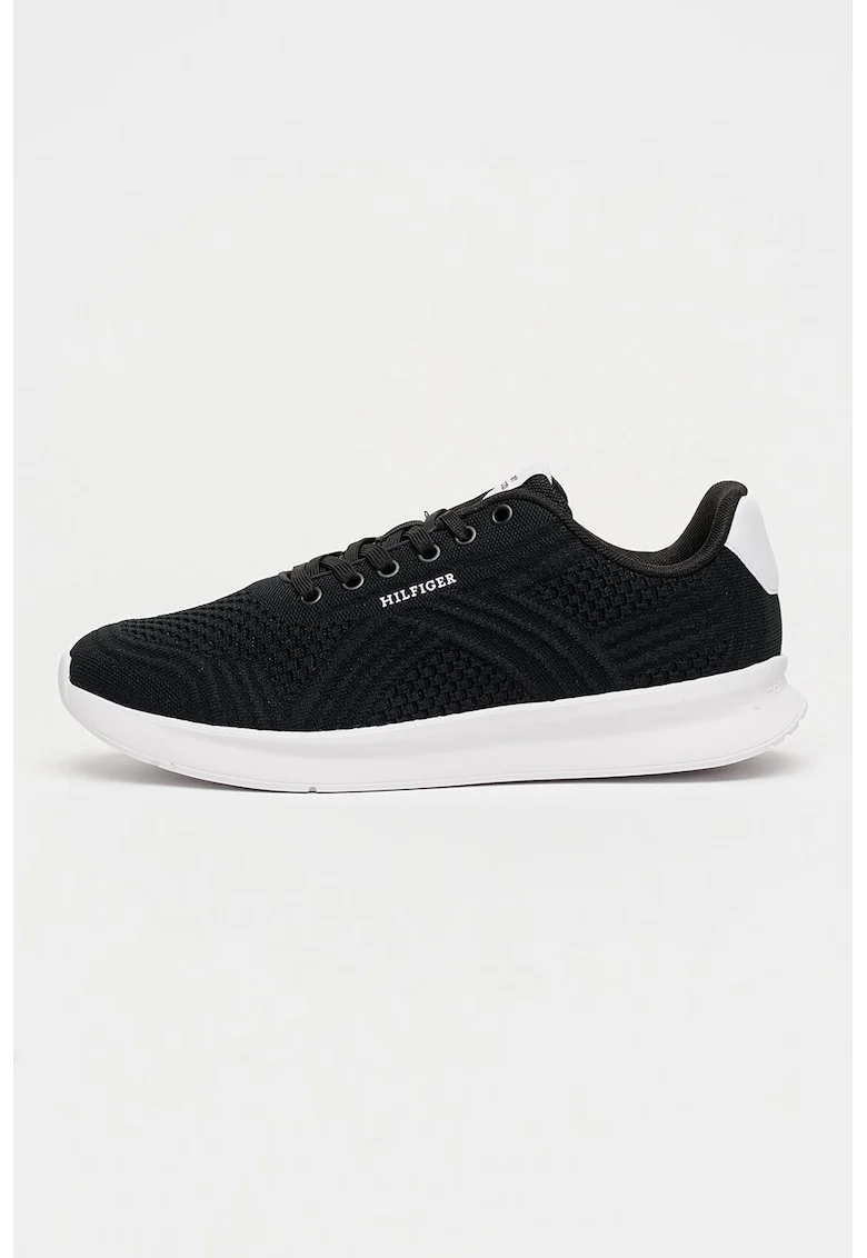 Pantofi sport Lightweight Runner din material textil cu aplicatie logo, Negru