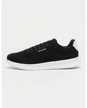 Pantofi sport Lightweight Runner din material textil cu aplicatie logo, Negru