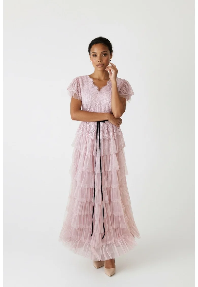 Rochie Karine roz pudra