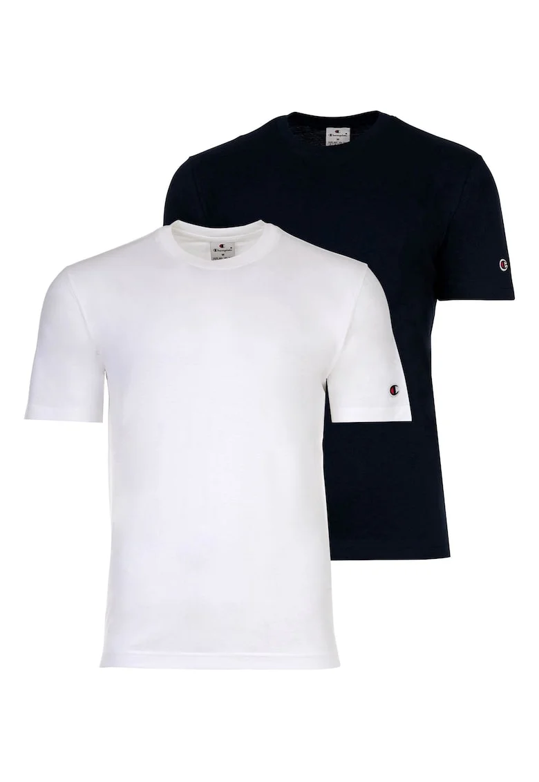 Set de tricouri cu decolteu la baza gatului, 2 piese