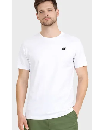 Tricou Casual Barbati,  Alb, Material 100% Bumbac, Cu Maneca Scurta, Regular Fit, Ideal Pentru Zi Cu Zi Si Activitati Sportive, Cusaturi Plate, Decolteu Rotund, Material Usor, Respirabil, Extrem De Confortabil, Alb