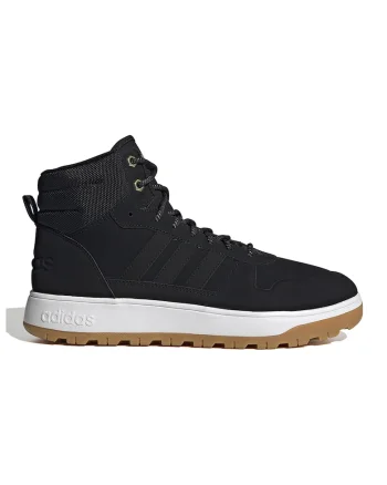 Pantofi sport de piele nabuc si material textil Frozetics, Negru stins