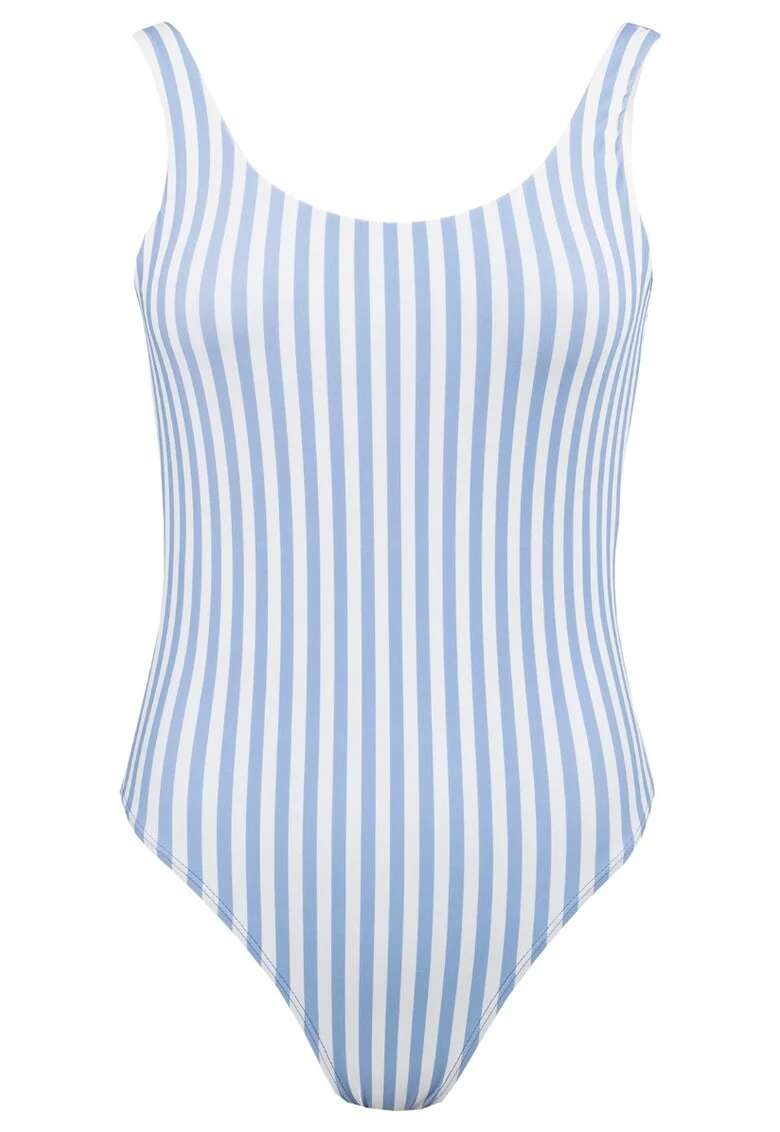 Costum de baie,  Albastru/ Alb656, Alb/Albastru