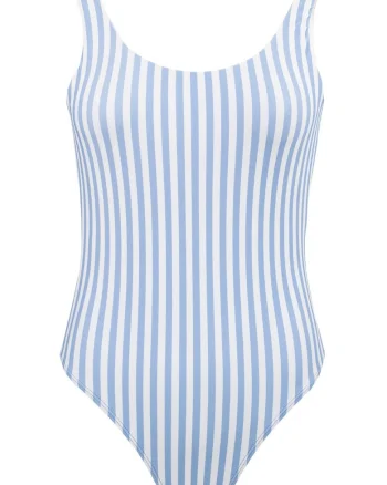 Costum de baie,  Albastru/ Alb656, Alb/Albastru