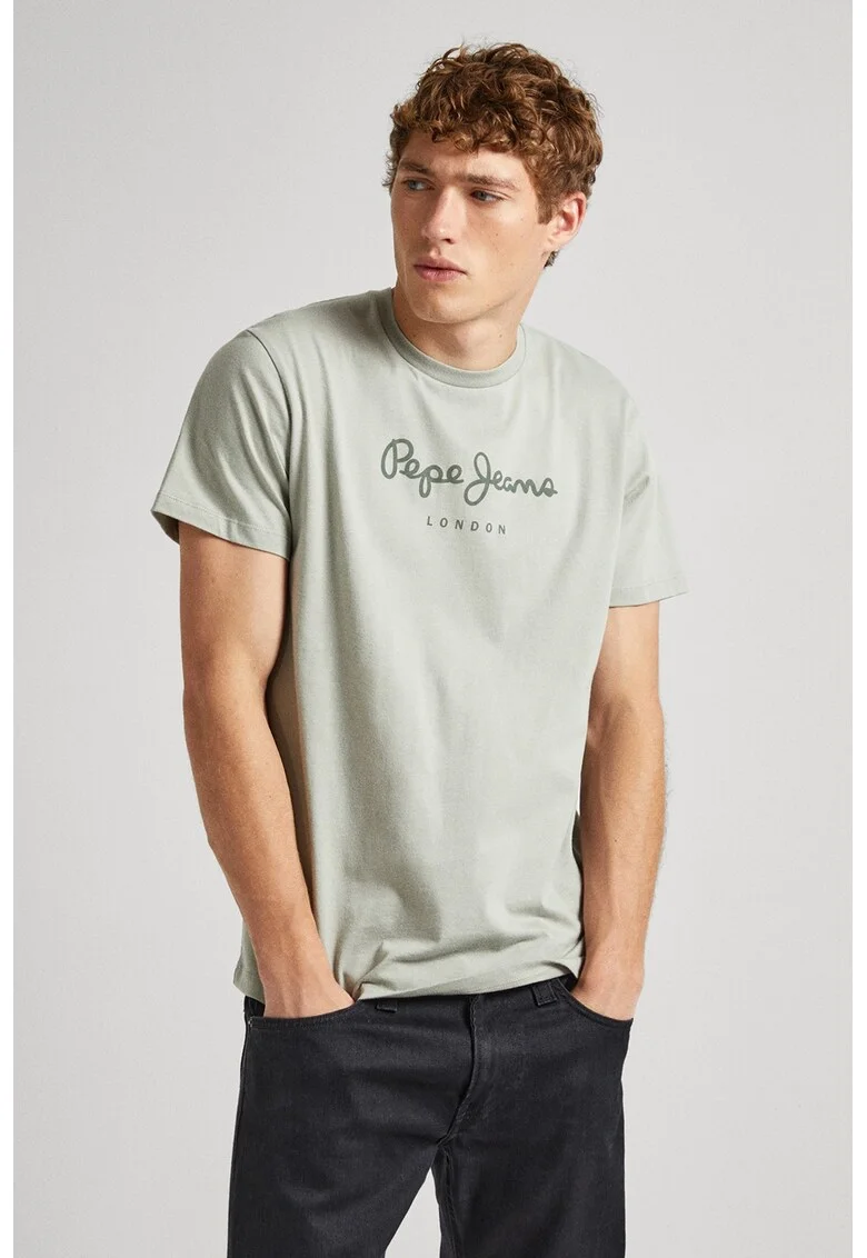 Tricou din bumbac Eggo, Verde sparanghel