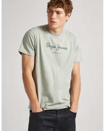 Tricou din bumbac Eggo, Verde sparanghel