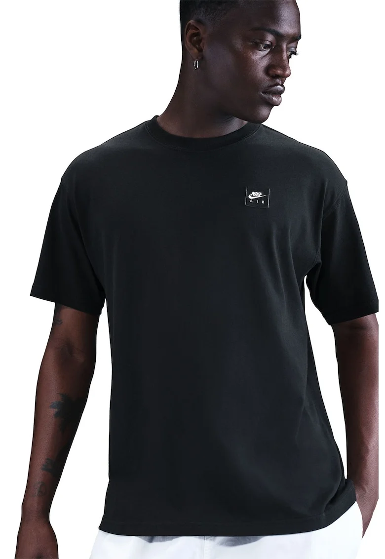 Tricou lejer din bumbac Max90, Alb/Negru