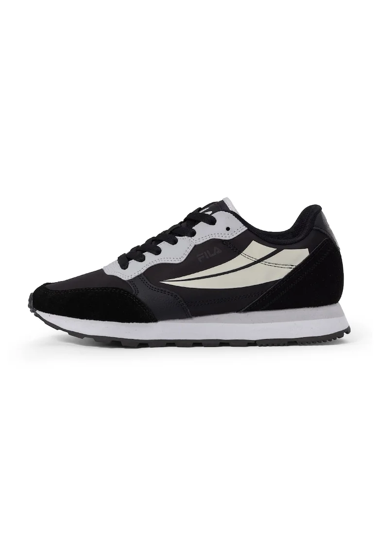 Pantofi sport cu insertii de piele Hypert, Negru/Crem