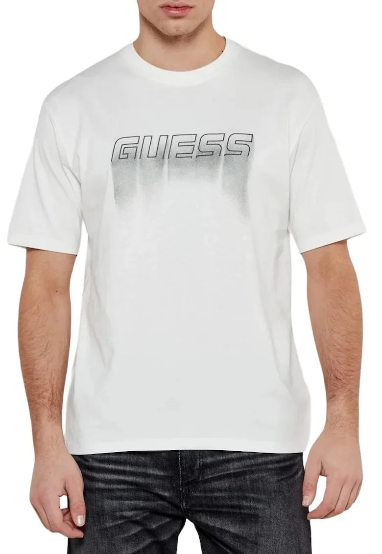 Tricou cu logo barbati  Z5RI11 Alb, Alb