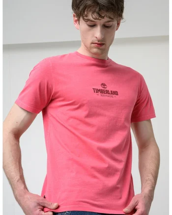 Tricou regular fit cu model tie-dye Garment, Rosu deschis