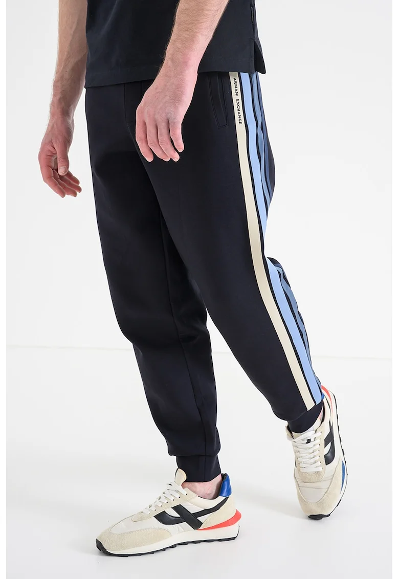 Pantaloni de trening regular fit cu snururi de ajustare, Bleumarin
