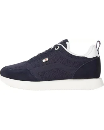 Pantofi sport cu insertii din piele intoarsa,