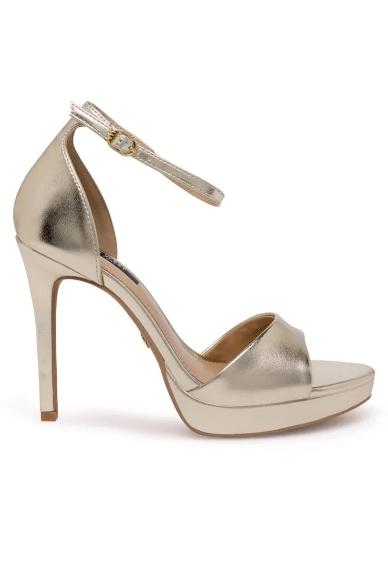 Pantofi dama,  590558859216741, Sintetic, Auriu