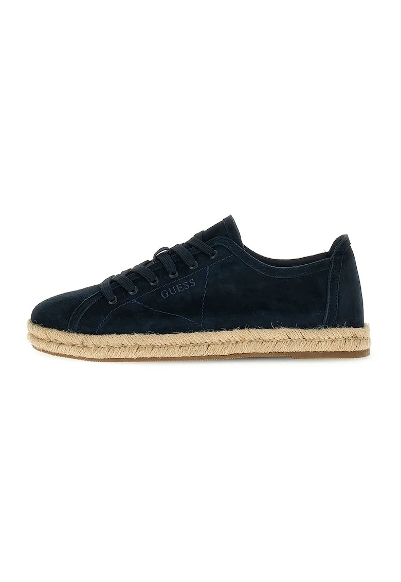 Pantofi sport low-cut din piele intoarsa, Bleumarin
