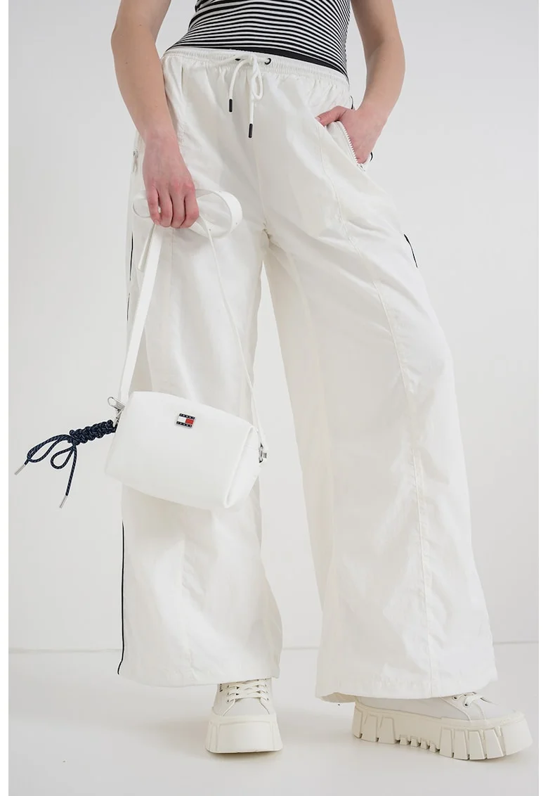 Pantaloni de trening relaxed fit, Alb murdar