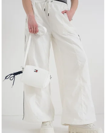 Pantaloni de trening relaxed fit, Alb murdar