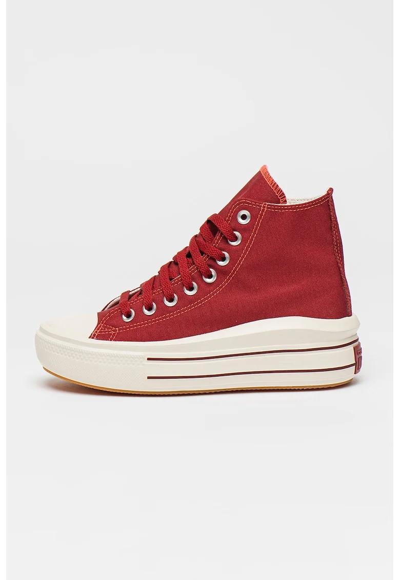 Tenisi inalti cu aplicatie logo Chuck Taylor All Star, Visiniu